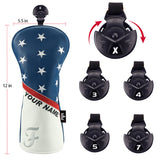 Custom Red Blue Stars Stripes Golf Wood Headcovers