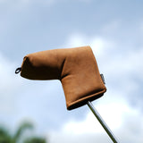 Solid Brown Widen Blade Putter Golf Headcover