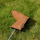 Solid Brown Widen Blade Putter Golf Headcover