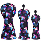 Maple Leaves Floral Canva Golf Headcover Set