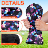 Maple Leaves Floral Canva Golf Headcover Set