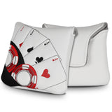 Chips and Four Aces Poker Mallet Putter Head Cover