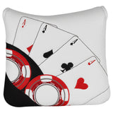 Chips and Four Aces Poker Mallet Putter Head Cover-CraftsmanGolf
