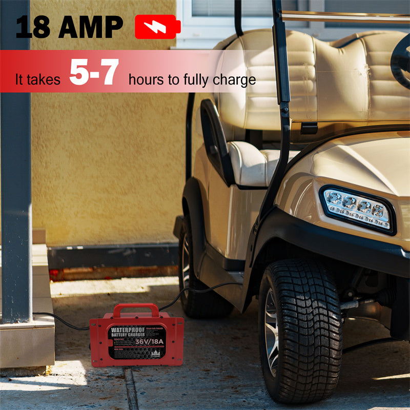 36V 18A Club Car Waterproof Golf Cart Battery Charger-Craftsman Golf
