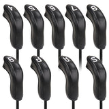Black Leather White Numbers Golf Club Hybrid Iron Head Covers Set 9 PCS