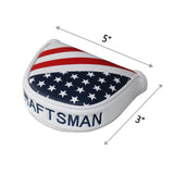 USA Flag Stars & Stripes Mid-Mallet Putter Head Cover - CraftsmanGolf
