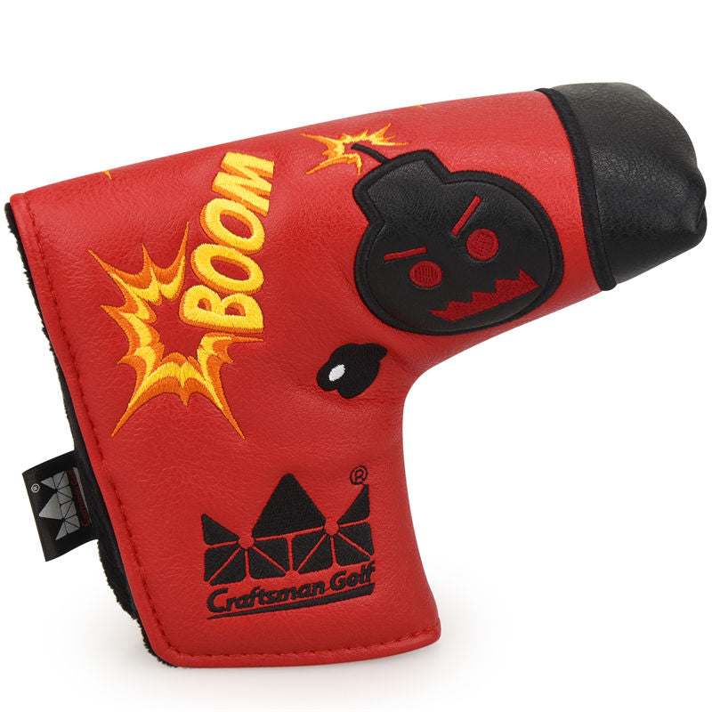 Angry Bombs Leather Golf Putter Blade Head Cover-CraftsmanGolf