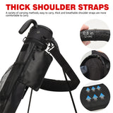 Black Lightweight Golf Carry Bag With Stand-Craftsman Golf