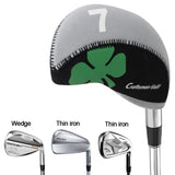 Black&Grey Clover Neoprene Iron Head Cover Set - CraftsmanGolf