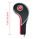Black & Red Sleeve Clip Iron Head Cover Set 12pcs - Craftsman Golf