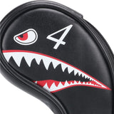 Both Sides Number Printing Shark Zipper Iron Head Cover Set - Craftsman Golf