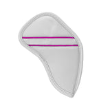 Custom Individual White Leather Iron Head Cover - Craftsman Golf