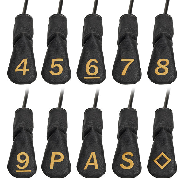 Gold Numbers Hybrid Iron Head Covers Set-Craftsman Golf 