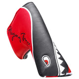 Shark Embroidery Black Leather Blade Putter Headcover -Craftsman Golf