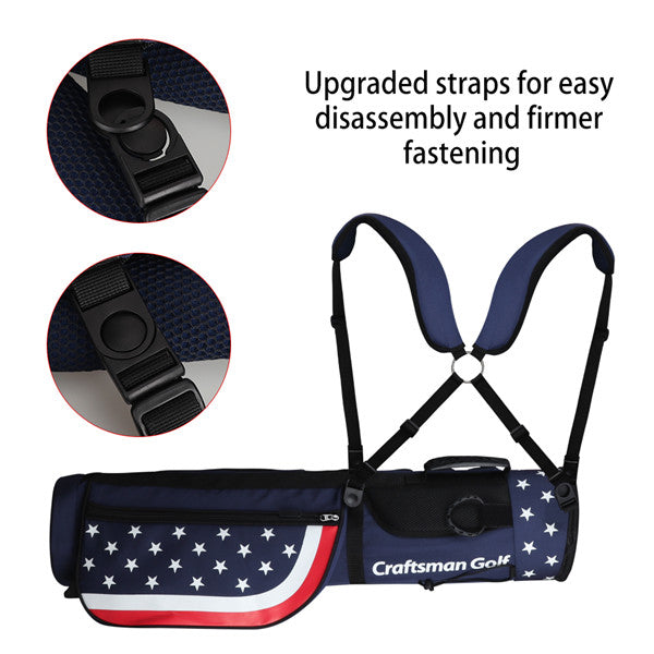Craftsman Golf Adjustable Waterproof Star Golf Bag Backpack Straps