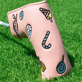 Sweet Candy Leather Golf Club Blade Putter Head Cover - Craftsman Golf