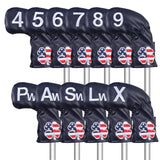 USA Flag Clover Iron Head Covers Set - CraftsmanGolf