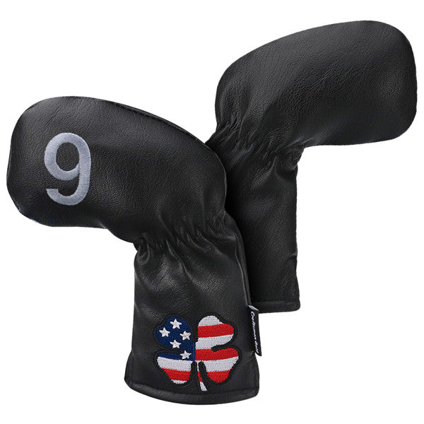 USA Flag Clover Iron Head Covers Set -Craftsman Golf