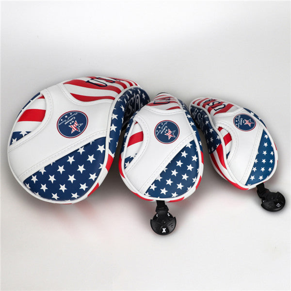 USA Flag Golf Wood Head Covers-CraftsmanGolf