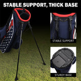 USA Stars Lightweight Golf Stand Bag With Rain Cover Strap - Craftsman Golf