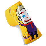 Yellow PU Leather Clown Man Golf Club Blade Putter Head Cover