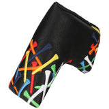 Colorful Golf Tees Golf Putter Blade Head Cover