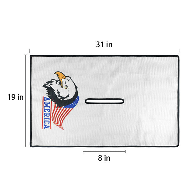 America Eagle Waffle  Golf Towel - CraftsmanGolf