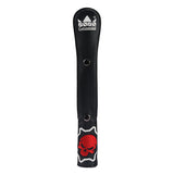 Black leather Skull Alignment Stick Covers with Snap Button - CraftsmanGolf