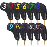 Large Colorful Number Extended Version Iron Headcovers Set