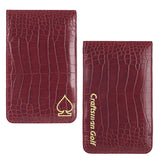 Crocodile Pattern Leather Scorecard & Yardage Book Holder - CraftsmanGolf