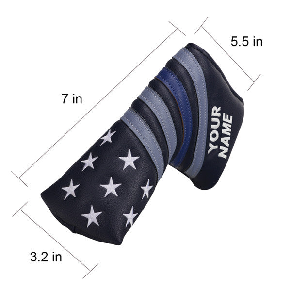 Custom Your Name Stars&Stripes Blade Putter Headcover -Craftsman Golf