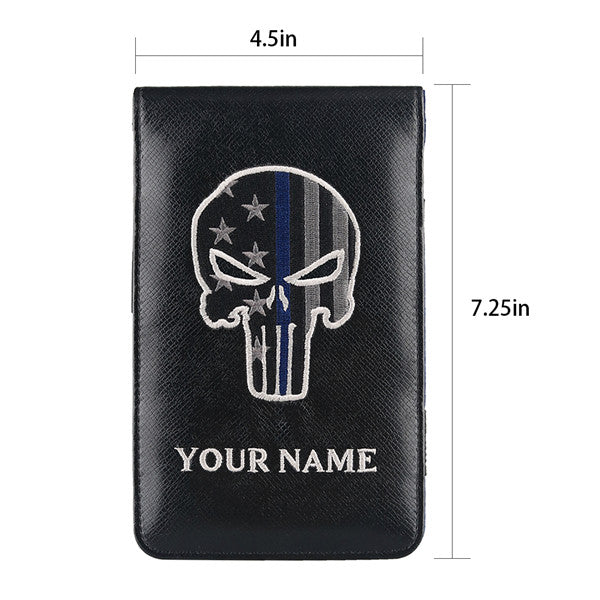 Custom With Your Name Skull Scorecard&Yardage Book Holder - CraftsmanGolf