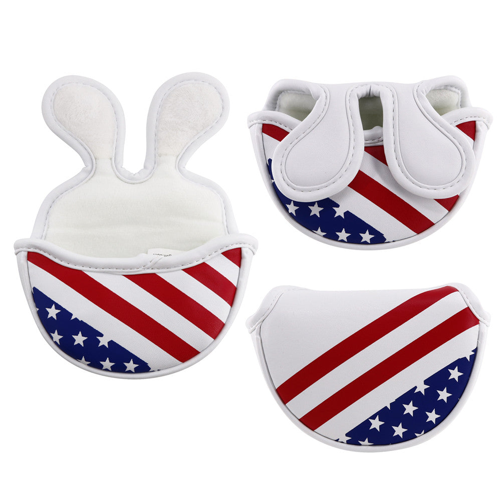USA Flag Stars & Stripes Mid-Mallet Center Shafted Putter Head Cover-CraftsmanGolf