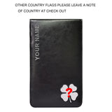 Custom Country Flag Clover Scorecard&Yardage Book Cover With Your Name-CraftsmanGolf