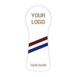 Personalized Diagonal Stripes Wood Head Covers With Your Logo